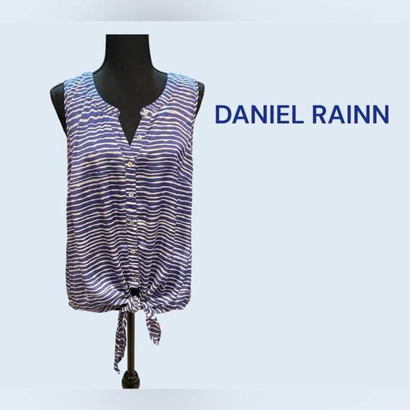 DANIEL RAINN SLEEVELESS FRONT TIE TOP, SIZE MEDIUM, VERY GENTLY WORN - Picture 1 of 3